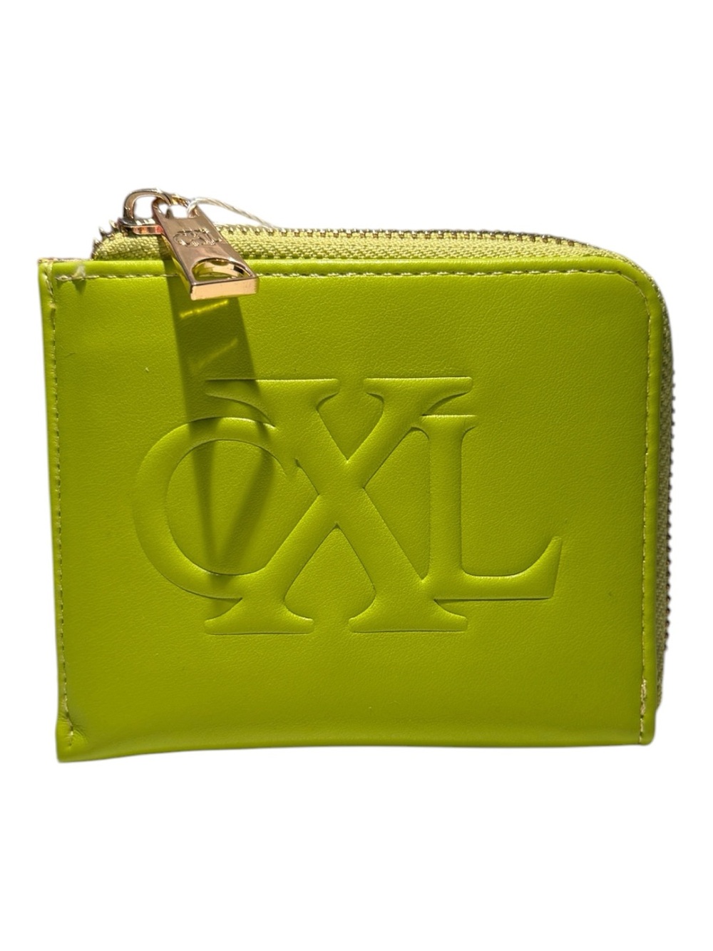 Christian Lacroix Viere Python Smooth Zip Around Wallet Lime Green NWT